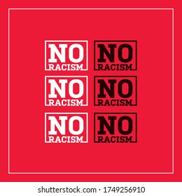 
no racism black and white typography