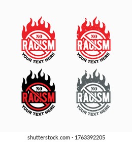No hay racismo. vector de diseño para el diseño de camisetas y otros