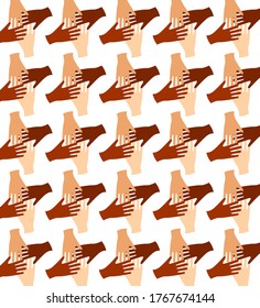 No racism hands pattern vector