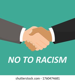 No Racism Concept Handshake Two Men Stock Vector (Royalty Free) 562589038