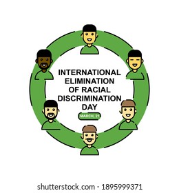 No racism illustration. Easy to edit with vector file. Can use for your creative content. Especially about international day for elimination of racial discrimination campaign in this march.