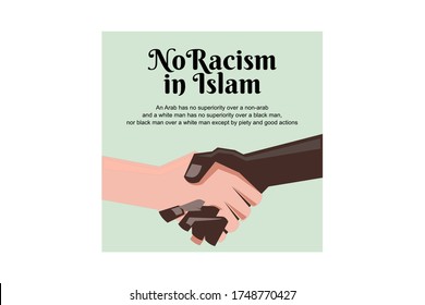 kein Rassismus in der islam-Zitat-Vektorgrafik