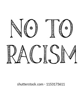 No To Racism label