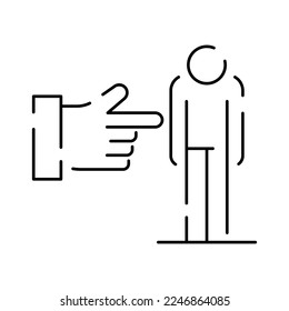 No racism outline vector icon. Thin line black no racism icon, flat vector simple Social issue from editable people concept isolated stroke on white background 