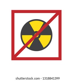 no radiation icon, no nuclear
