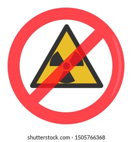 No radiation prohibition sign logo toxic waste vector graphics