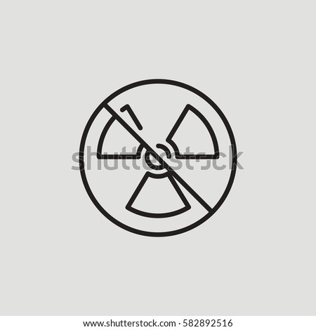 No Radiation Restricted Outline Vector Icon