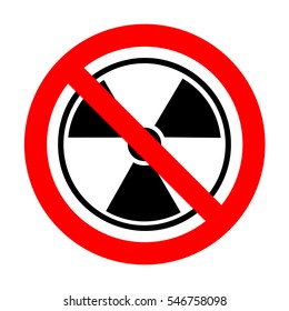 No Radiation Round sign. 