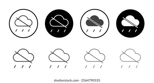 No rain cloud icon simple vector symbol