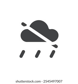 No rain cloud icon Vector logo outline