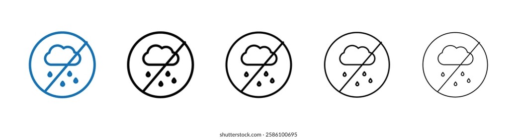 No rain icon Outline vector logo for web ui