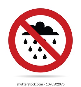 no rain sign, do not use when it is raining 