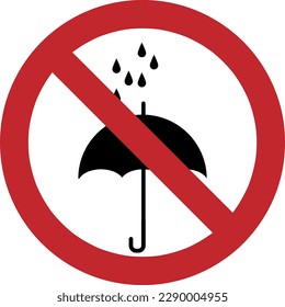 No rain umbrella icon. Flat No rain umbrella pictogram is isolated on a white background