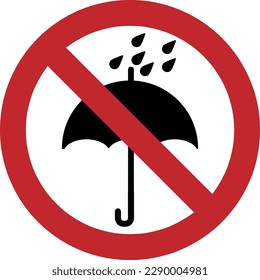 No rain umbrella icon. Flat No rain umbrella pictogram is isolated on a white background..eps