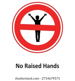 No Raised Hands Vector icon which can easily modify or edit

