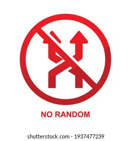 No random sign isolated on white background vector illustration.
