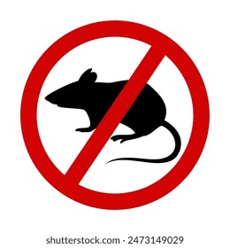 No rat icon. Vector image