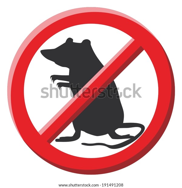 No Rat Sign Vector Illustration Stock Vector (Royalty Free) 191491208 ...