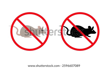 No rats allowed, rat control, deratization and disinfestation service signs