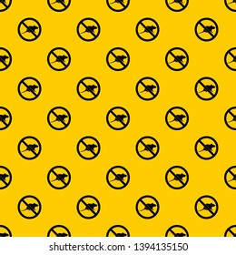 No rats sign pattern seamless vector repeat geometric yellow for any design