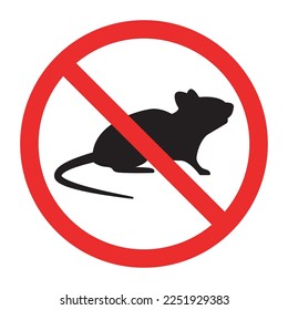 No Rats Sign Vector Illustration