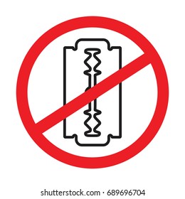 no razor blade  icon vector
