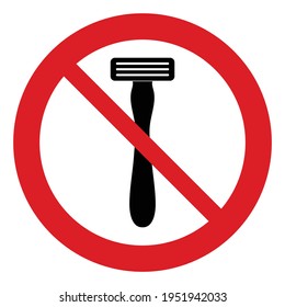 no razor icon vector  not shave  forbidden sign