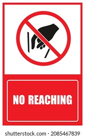 no reaching sign Vector Design 