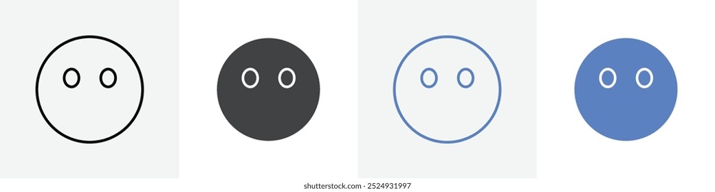 No hay reacción Emoji Vector Set uso para el Web