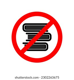 No read a book icons set great for any use. Vector sign on white..eps