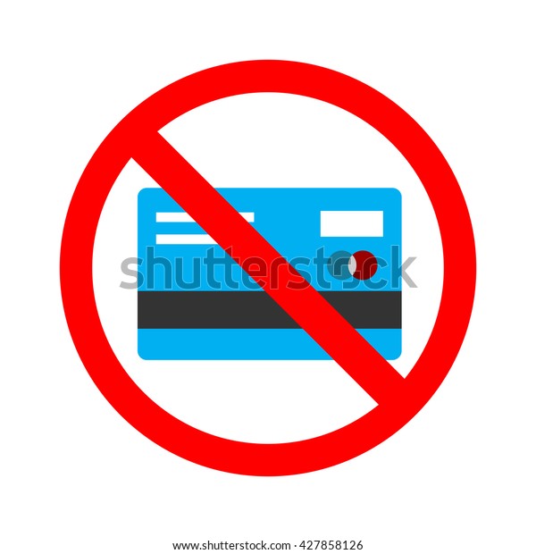 No Receive Credit Card No Credit Stock Vector (Royalty Free) 427858126 ...