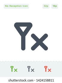 No Reception - Sticker Icons. A Professional, Pixel Aligned Icon.