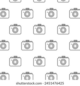 No Recording Camera Clipart Pattern. Vintage Photo Camera Illustrations for Designers.  Disposable Camera Icons for Digital Art Projects. Single UseNo Recording Cameras Icons for Creative Projects.