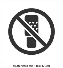 No recording restriction icon, vector graphics