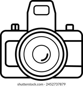 No Recording Retro Camera Clipart for Digital Art Projects. Vintage Photo Camera Illustrations. Vintage Single Use Disposable Camera Vector Icon.