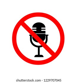 No recording sign. No microphone sign