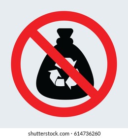 No recycle symbol gray 