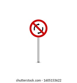 no recycling available or allowed sign isolated on white background. Vector icon