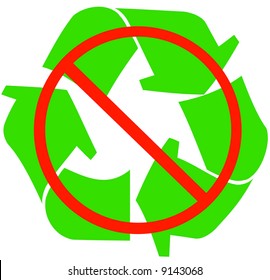 no recycling available or allowed - vector