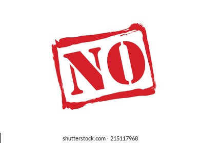 NO red rubber stamp vector over a white background.