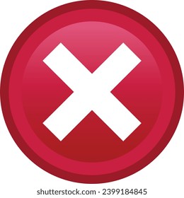 Sin signo | icono de marca transversal, marca transversal| botón NO