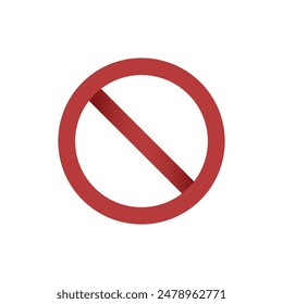 No red symbol sign vector.