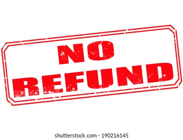 no refund grunge stamp with on vector illustration