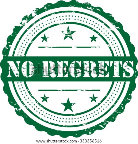No Regrets / Grunge Badge