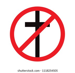 No Religion Sign Icon Background