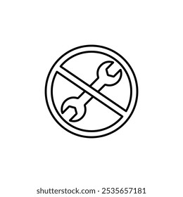 no repair cion Flat logo isolated symbol