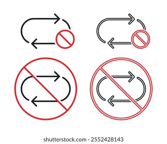 No repeat icon. Illustration vector