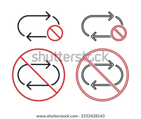 No repeat icon. Illustration vector