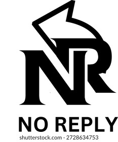 no reply logo abstrack design