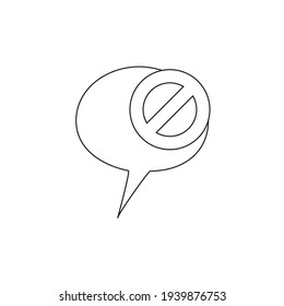 No response icon. Vector graphics